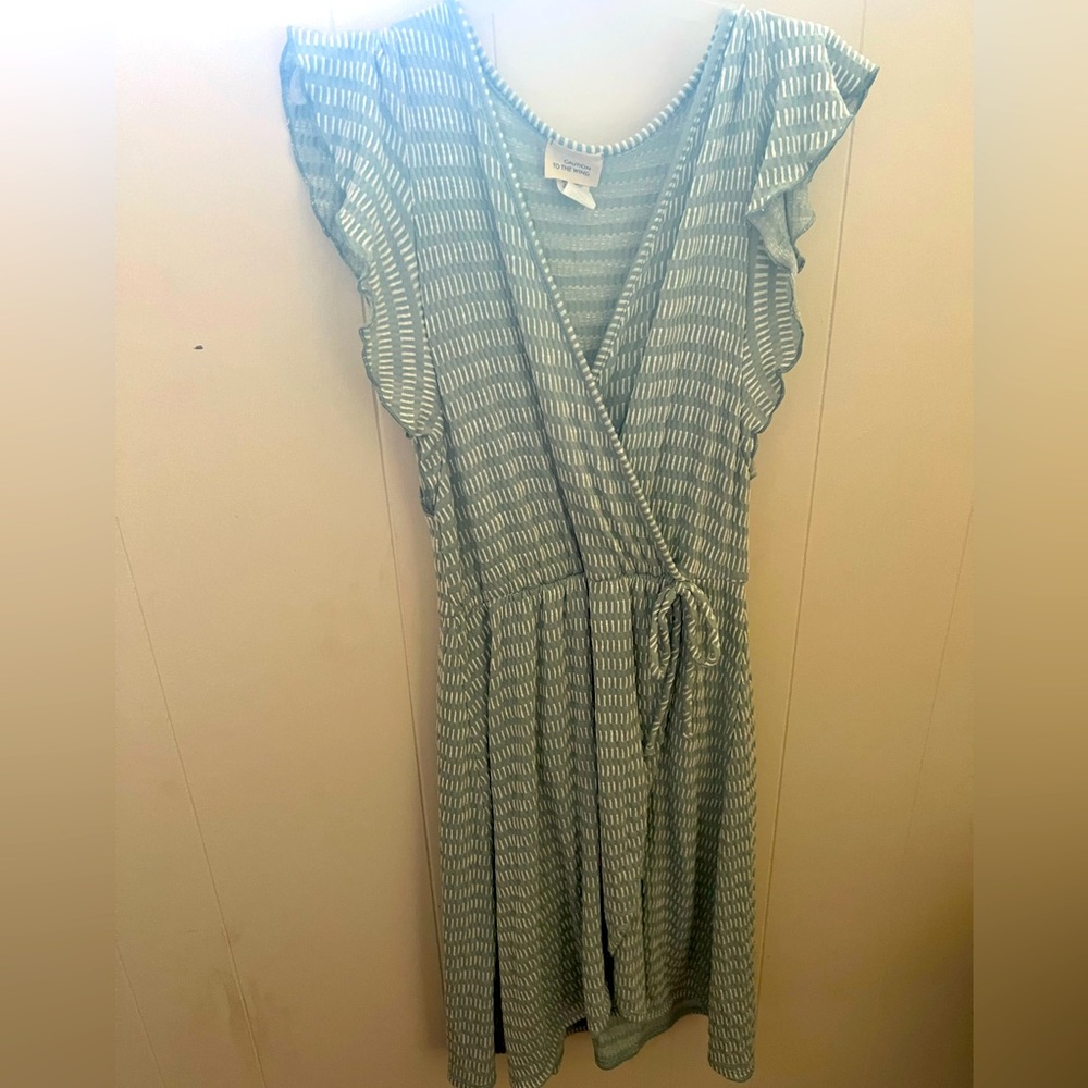 Dress ivory green and cream